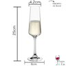 Jogo 6 Taças Champanhe Cristal Titânio Bohemia Sandra 200ml - 4