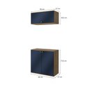 Ver imagem 2 de Conjunto para Banheiro com Basculante Kappesberg Celeste 2 Peças Nogueira/azul 80cm