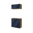 Ver imagem 4 de Conjunto para Banheiro com Basculante Kappesberg Celeste 2 Peças Nogueira/azul 80cm