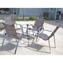 Ver imagem 2 de 4 Cadeiras Emily e Mesa Adaptada em Alumínio para Área, Jardim, Piscina - Tabaco