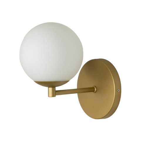 Arandela Luminária Cristal Globo 10 Cm Moderno Dourado 009