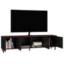 Ver imagem 3 de Rack para Tv até 50 Polegadas 4 Portas Castanho/preto - Pnr Móveis