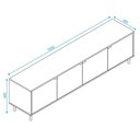 Ver imagem 4 de Rack para Tv até 50 Polegadas 4 Portas Castanho/preto - Pnr Móveis