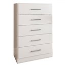 Ver imagem 3 de Cômoda Angra 5 Gavetas Branco - Panorama Móveis