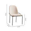 Ver imagem 4 de Conjunto de Mesa Cone 108cm e 4 Cadeiras Maya Bege e Marrom