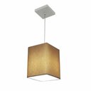 Ver imagem 1 de Lustre Pendente Quadrado Md-4007 Cúpula em Tecido 25/16x16cm Palha - Bivolt