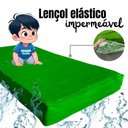 Ver imagem 3 de Capa Protetora Impermeável Hospitalar P/ Colchão Lençol Elástico Solteiro 88x188x20cm - Verde