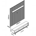 Ver imagem 5 de Rack Retrô com Painel Ripado com Led Nobre com Off White - Gelius Móveis