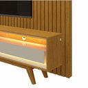 Ver imagem 4 de Rack Retrô com Painel Ripado com Led Nobre com Off White - Gelius Móveis
