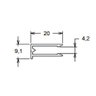 Perfil U 4mm Branco - 3,00m - 2