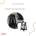 Ver imagem 7 de Escrivaninha Mesa Escritório com e e Pés Cavalete Spirit 5 Gavetas 2 Prateleiras 100% MDF 136cm Nogal e Preto Artany