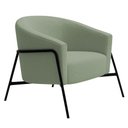 Ver imagem 1 de Poltrona Decorativa Maitê Base Aço Preto Bouclé Verde Claro - Nexta Casa