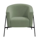 Ver imagem 6 de Poltrona Decorativa Maitê Base Aço Preto Bouclé Verde Claro - Nexta Casa