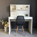 Ver imagem 3 de Escrivaninha Mesa Escritório Funcional com Painel 1 Prateleira 1 Nicho