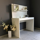 Ver imagem 6 de Escrivaninha Mesa Escritório Funcional com Painel 1 Prateleira 1 Nicho