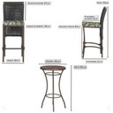 Ver imagem 2 de Mesa Bistrô e 2 Banquetas Roma Marrom Corda Náutica Estofado 5 Trama Original