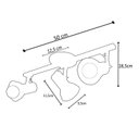 Ver imagem 3 de Spot para 3 Lâmpadas Trilho Noir Brovalia