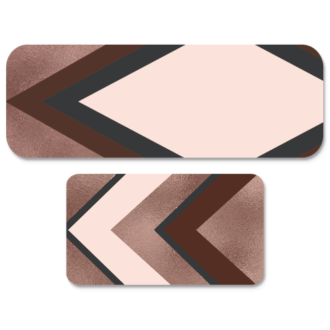 Jogo de Tapetes de Cozinha Geométrico Rosa Capa de Almofada