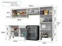 Ver imagem 7 de Armário Cozinha Estrela 9 Portas 1 Gav C/ Balcão Branco