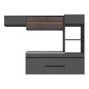 Ver imagem 7 de Armário de Cozinha Modulada Completa com Pia Suspensa 251,5cm Milano Multimóveis MCR2463 Grafite