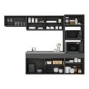 Ver imagem 5 de Armário de Cozinha Modulada Completa com Pia Suspensa 251,5cm Milano Multimóveis MCR2463 Grafite