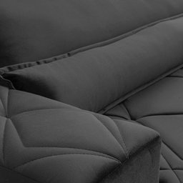 Sofá Retrátil/reclinável França 300cm Suede Velut com Molas no Assento - King House - 6