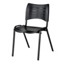 Ver imagem 1 de Cadeira Fixa 04 Pés Plástica (Polipropileno) - Cor Preto - Mrplast - Pmd - 31230