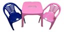 Ver imagem 1 de Mesa Infantil Rosa + 02 Cadeira Infantil Az/ro Plasnorthon