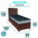 Ver imagem 3 de Kit Cama Box Bau + Cabeceira + Colchão Solteiro D28 - Conforto - Paropas