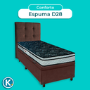 Ver imagem 4 de Kit Cama Box Bau + Cabeceira + Colchão Solteiro D28 - Conforto - Paropas