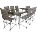 Ver imagem 1 de Conjunto de 8 Cadeiras e Mesa de Jantar Haiti em Alumínio para Cozinha, Edícula - Capuccino