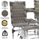 Ver imagem 3 de Conjunto de 8 Cadeiras e Mesa de Jantar Haiti em Alumínio para Cozinha, Edícula - Capuccino