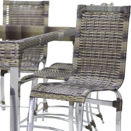 Conjunto de 8 Cadeiras e Mesa de Jantar Haiti em Alumínio para Cozinha, Edícula - Capuccino - 5