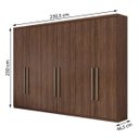 Ver imagem 4 de Guarda-Roupa Casal 6 Portas 4 Gavetas Alonzo New Espresso Móveis