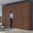 Ver imagem 5 de Guarda-Roupa Casal 6 Portas 4 Gavetas Alonzo New Espresso Móveis