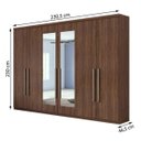 Ver imagem 4 de Guarda-Roupa Casal com Espelho 6 Portas Alonzo New