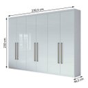 Ver imagem 4 de Guarda-Roupa Casal 6 Portas 4 Gavetas Alonzo New Espresso Móveis