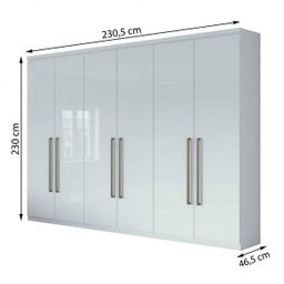 Guarda-Roupa Casal 6 Portas 4 Gavetas Alonzo New Espresso Móveis - 4