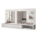 Ver imagem 1 de Penteadeira Camarim Suspensa Lumiere com Espelho e 1 Gaveta Branco Fosco Branco Fosco