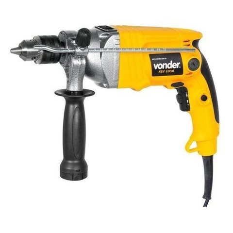 Furadeira Martelete Elétrica de 13mm Vonder Fiv 1050 1050w - 50 Hz/60 Hz - 220v - Amarelo