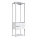 Ver imagem 1 de Guarda Roupa Closet Grande 2 Gavetas Cabideiro 60cm Branco Cl070