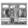 Guarda-Roupa Casal 6 Portas 4 Gavetas Castellaro Espresso Móveis - 2