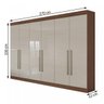 Guarda-Roupa Casal 6 Portas 4 Gavetas Castellaro Espresso Móveis - 4
