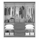 Ver imagem 2 de Guarda-Roupa Casal 4 Espelhos 6 Portas 4 Gavetas Hector Plus