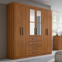 Ver imagem 1 de Guarda-Roupa Casal 4 Espelhos 6 Portas 4 Gavetas Hector Plus