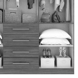 Guarda-Roupa Casal 4 Espelhos 6 Portas 4 Gavetas Hector Plus - 8 Guarda-Roupa Casal 4 Espelhos 6 Portas 4 Gavetas Hector Plus - 8