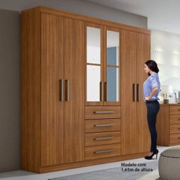 Guarda-Roupa Casal 4 Espelhos 6 Portas 4 Gavetas Hector Plus - 5 Guarda-Roupa Casal 4 Espelhos 6 Portas 4 Gavetas Hector Plus - 5