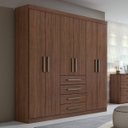 Ver imagem 1 de Guarda-Roupa Casal 6 Portas 4 Gavetas Hector Plus