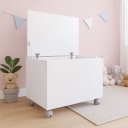 Ver imagem 1 de Baú Kids Caixa de Brinquedos Organizadora com Tampa e Rodas Branco