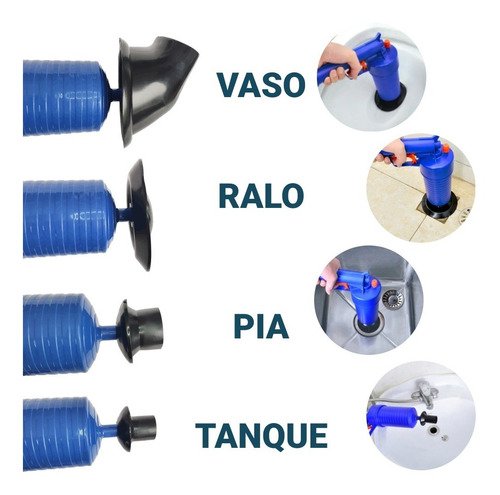 Pistola Desentupidora Canos Pia Vaso Sanitário Alta Pressao - 4